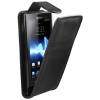 Sony Xperia Sole MT27i Leather Flip Case - Black